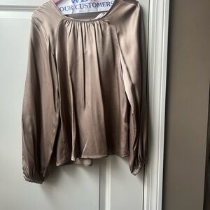 Nation LTD Women's Satin Blouse - Beige